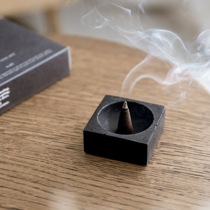 Concrete incense holder